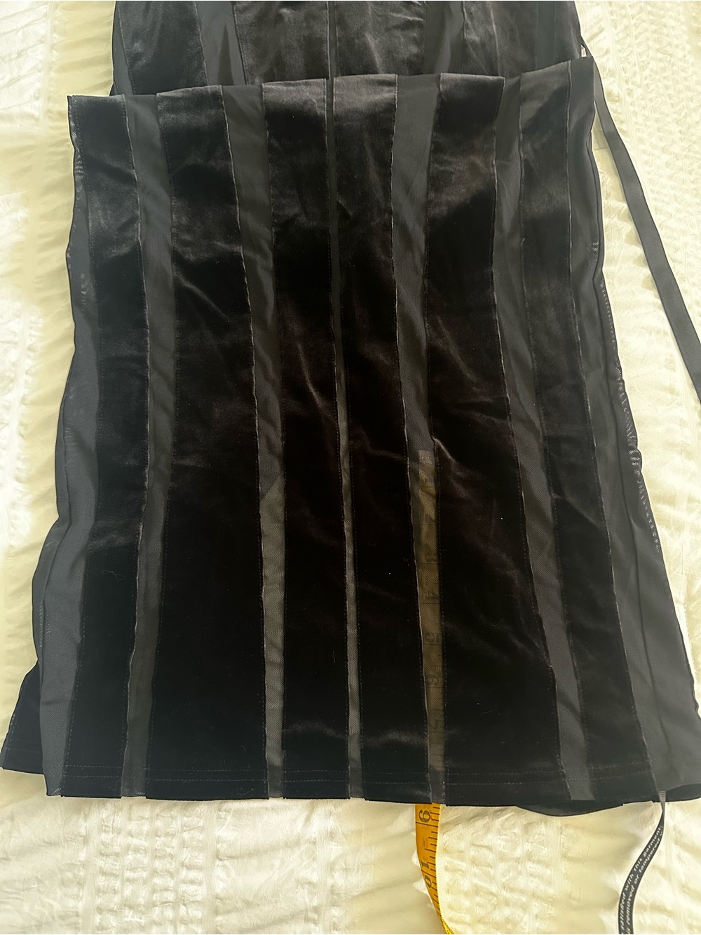 Murci Scandal Black Velvet Panelled Maxi Dress - Size 6 - Picture 6 of 9